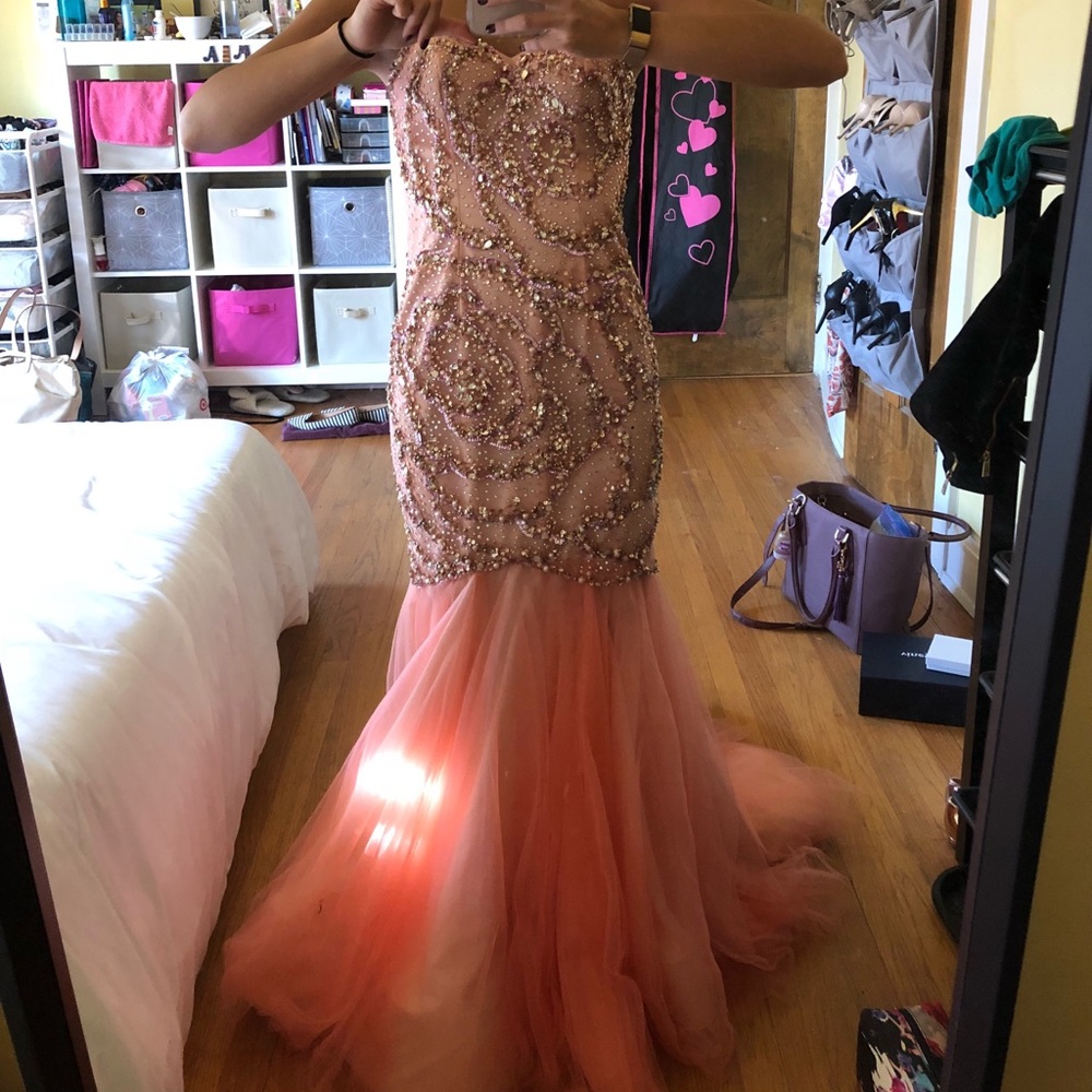 Terani Couture Size 2 Beaded Mermaid Gown - Picture 2 of 3